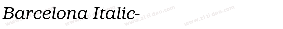 Barcelona Italic字体转换